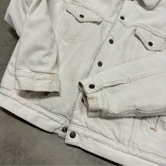 Vintage Levi’s Denim Sherpa Fur Lined Jacket VNTG - Picture 5 of 14
